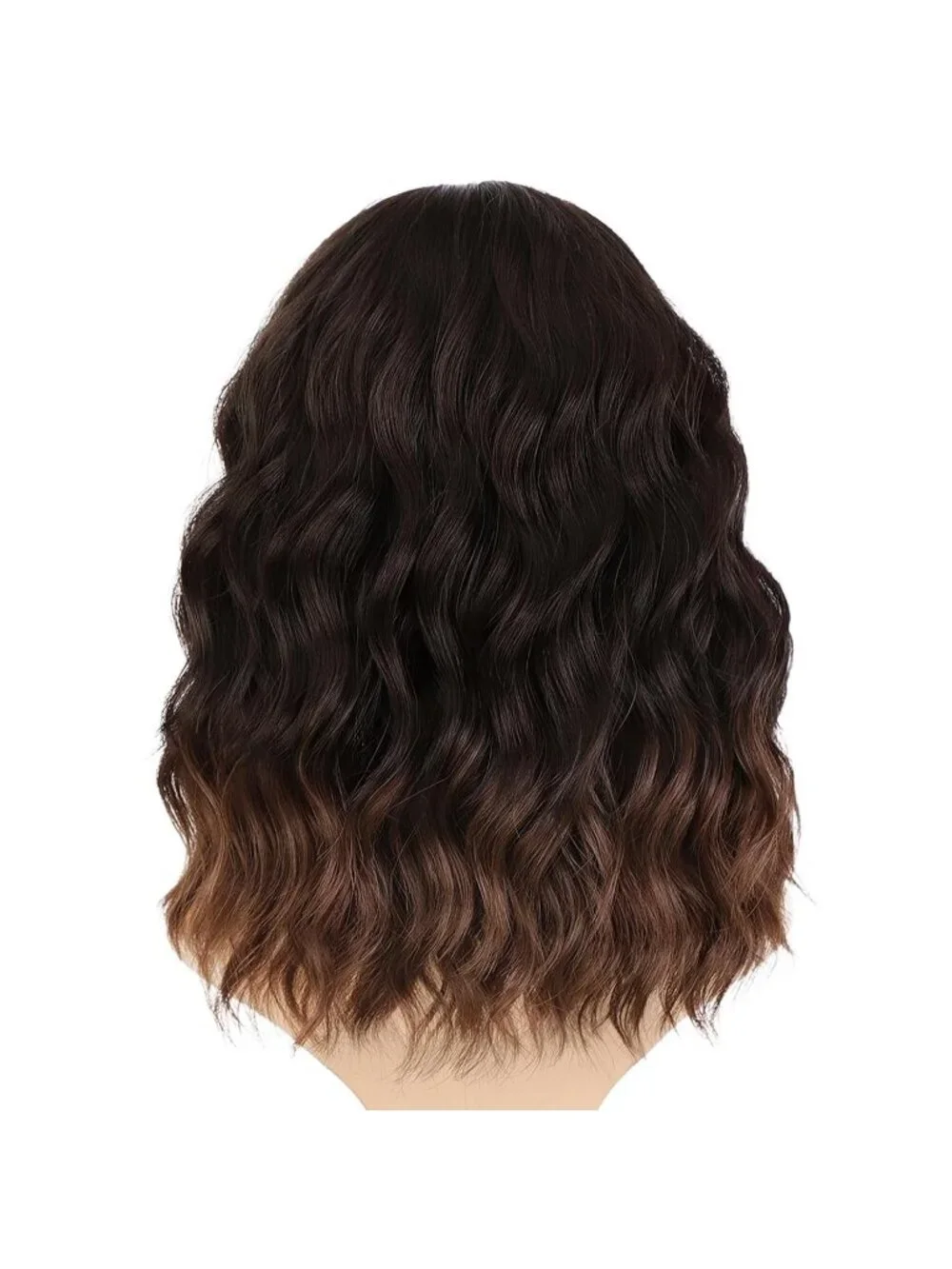 Women's Light Brown 14 Inch Heat Resistant Synthetic Fiber Shoulder Length Wigs